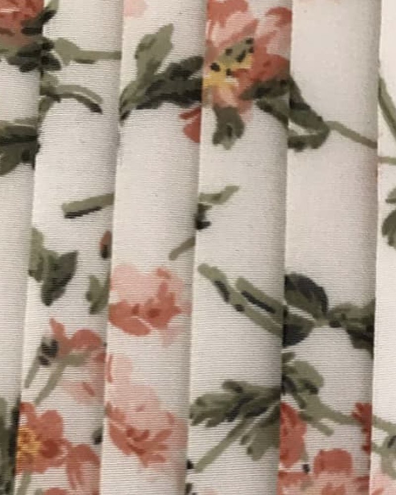 Büyük Çiçekli Düz Plise şifon